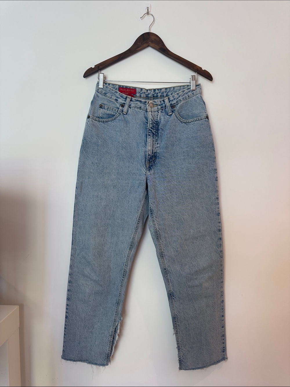 Vintage Banana Republic Denim - Light Blue High-Rise Straight Jeans